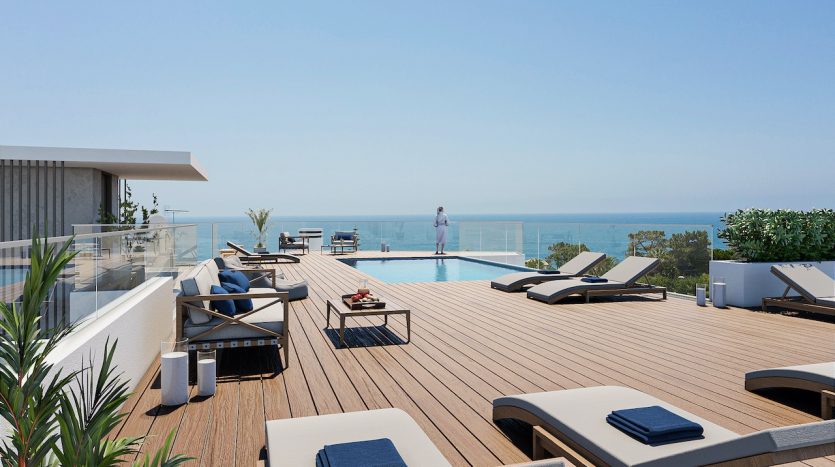 Roof top pool luxury apartment Albufeira